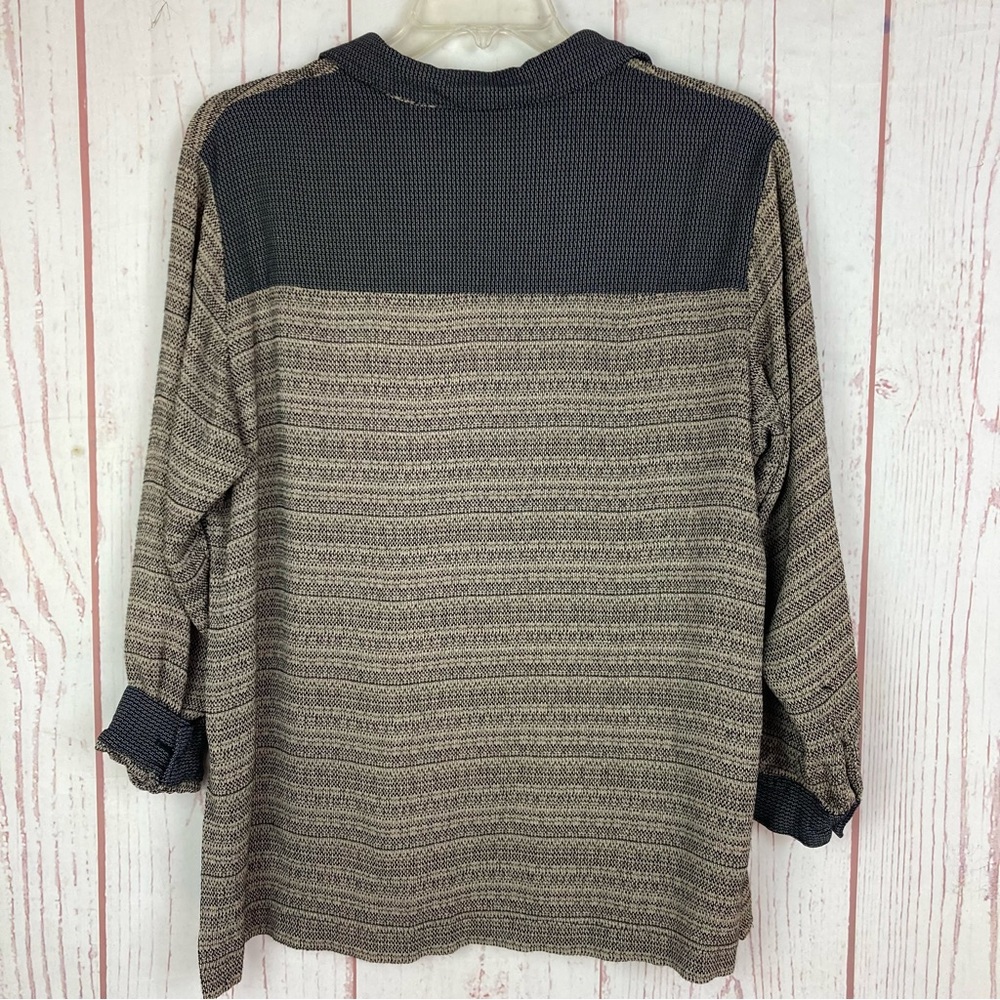 Vintage Saint Germain Woman 1X Button Shirt Mixed Media USA Unique Buttons Flaws - Picture 10 of 14